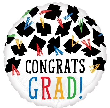 18" Hats off Congrats Grad